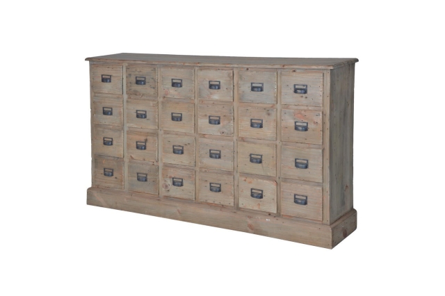 Coach House Colonial Reclaimed Pine 24 Drawer Chest