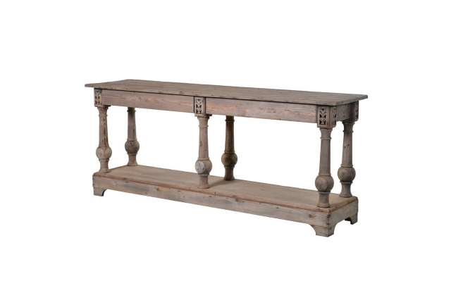 Coach House Colonial Reclaimed Pine 2 Drawer Console Table