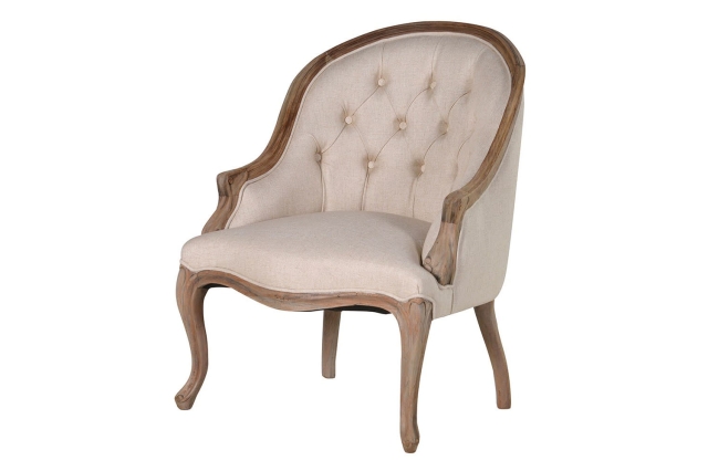 Coach House Colonial Reclaimed Pine Linen Curved Back Chair