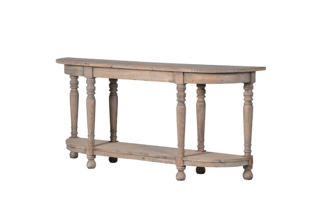 Coach House Colonial Reclaimed Pine 6 Leg Console Table