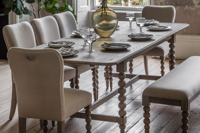 Gallery Direct Artisan Limewash Oak Extending Dining Table Set & 6 Chairs Gallery Direct Artisan Limewash Oak Extending Dining Table Set & 6 Chairs