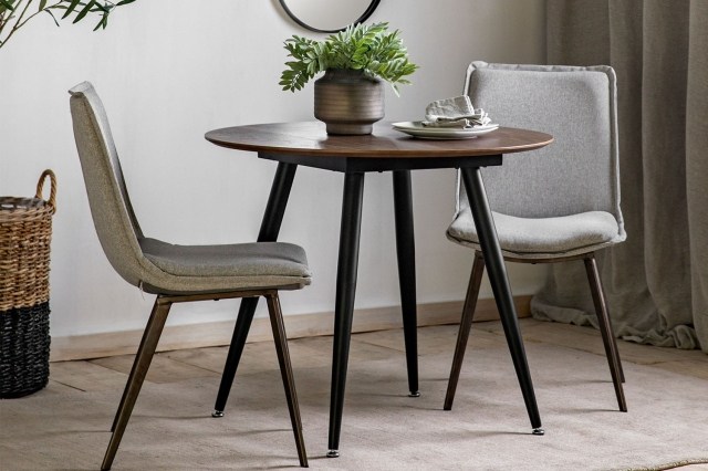 Gallery Direct Astley 90cm Round Walnut Dining Table Gallery Direct Astley 90cm Round Walnut Dining Table