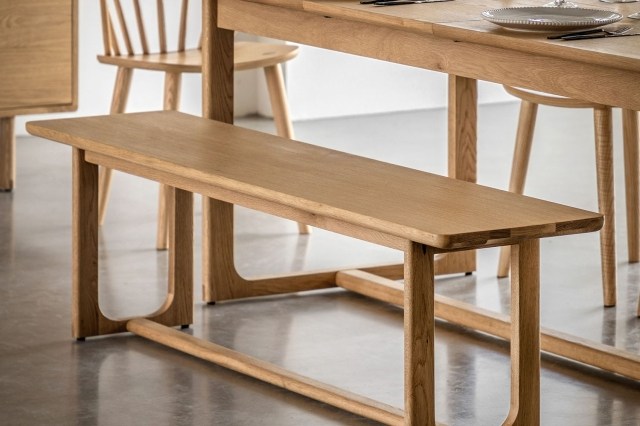 Gallery Direct Craft Natural Oak Dining Bench Gallery Direct Craft Natural Oak Dining Bench