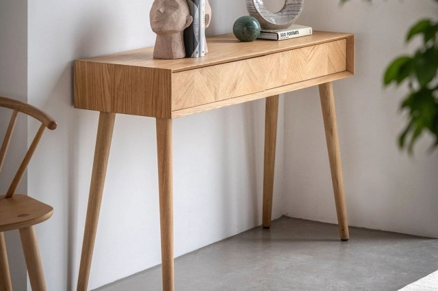 Gallery Direct Milano Oak 2 Drawer Console Table Gallery Direct Milano Oak 2 Drawer Console Table
