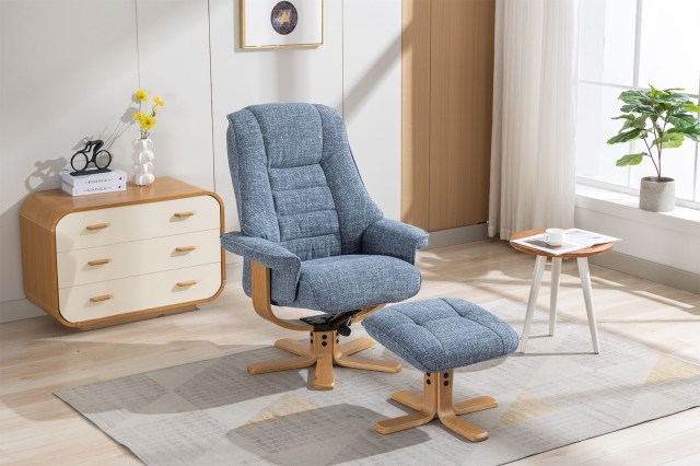 Sardinia Swivel Recliner Chair & Stool Sardinia Swivel Recliner Chair & Stool
