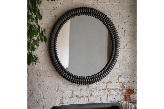 Gallery Direct Pimlico Round Mirror Black Wash 900mm Gallery Direct Pimlico Round Mirror Black Wash 900mm