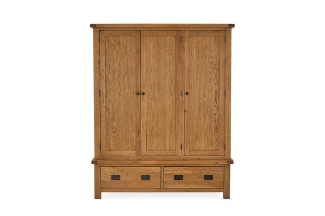 Salisbury Waxed Premium Oak Triple Wardrobe Salisbury Waxed Premium Oak Triple Wardrobe
