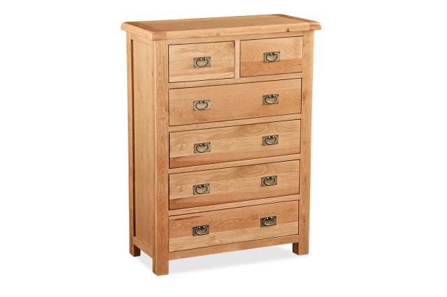 Salisbury Waxed Premium Oak 2 Over 4 Chest Of Drawers Salisbury Waxed Premium Oak 2 Over 4 Chest Of Drawers