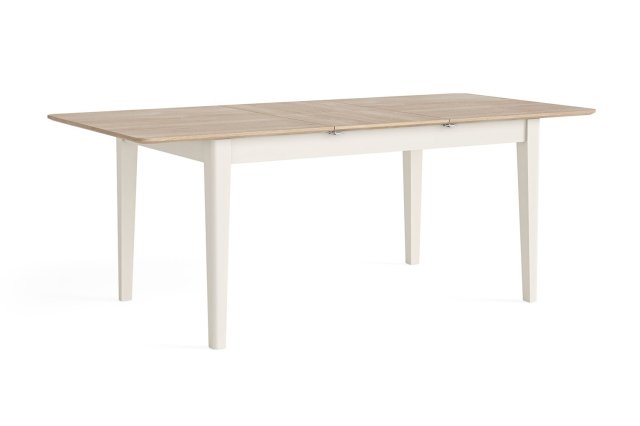 Marlow Oak Painted Coconut White Extending Dining Table Marlow Oak Painted Coconut White Extending Dining Table