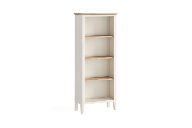 Marlow Oak Painted Coconut White Slim Bookcase Marlow Oak Painted Coconut White Slim Bookcase