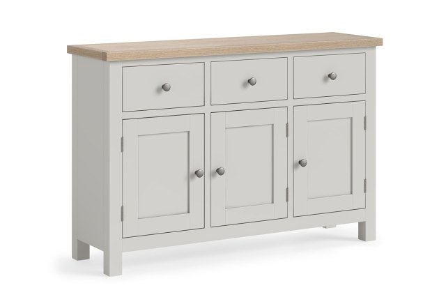 Modern Country Painted Oak Stone Grey Large Sideboard Modern Country Painted Oak Stone Grey Large Sideboard