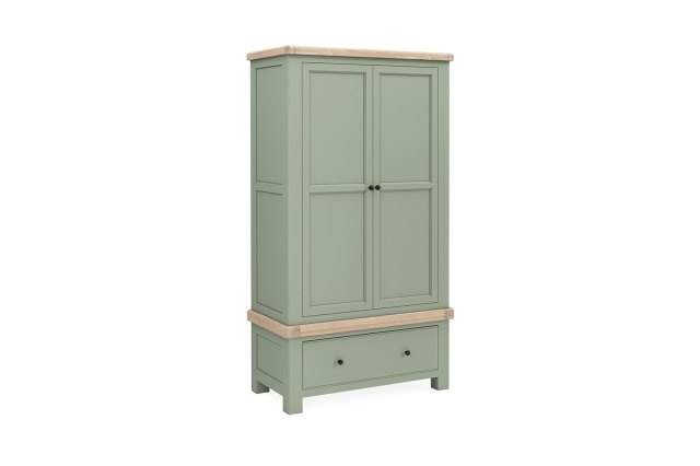 Salcombe Painted Oak Sage Green Gents Wardrobe Salcombe Painted Oak Sage Green Gents Wardrobe