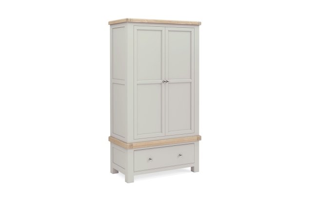 Salcombe Painted Oak Stone Grey Gents Wardrobe Salcombe Painted Oak Stone Grey Gents Wardrobe