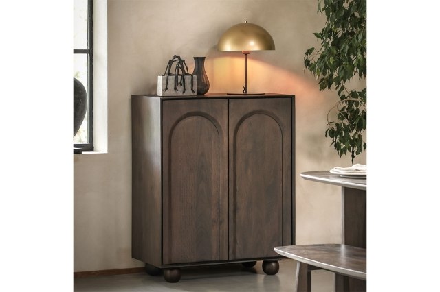 Gallery Direct Arc Walnut Mango Wood Cupboard Gallery Direct Arc Walnut Mango Wood Cupboard