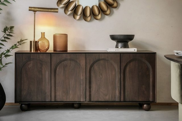 Gallery Direct Arc Walnut Mango Wood Large Sideboard Gallery Direct Arc Walnut Mango Wood Large Sideboard