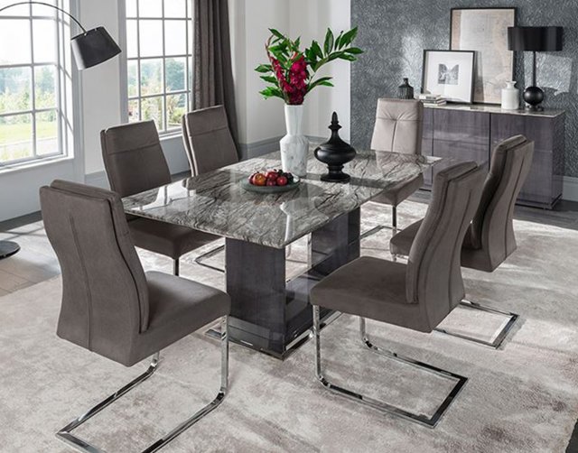 Donatella 1600 Dining Set 6 Chairs Furniture World