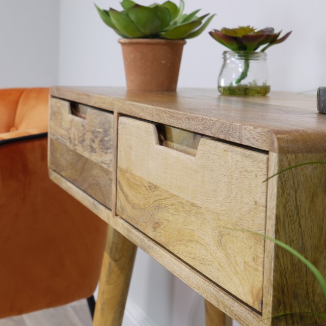 Narrow mango deals wood console table