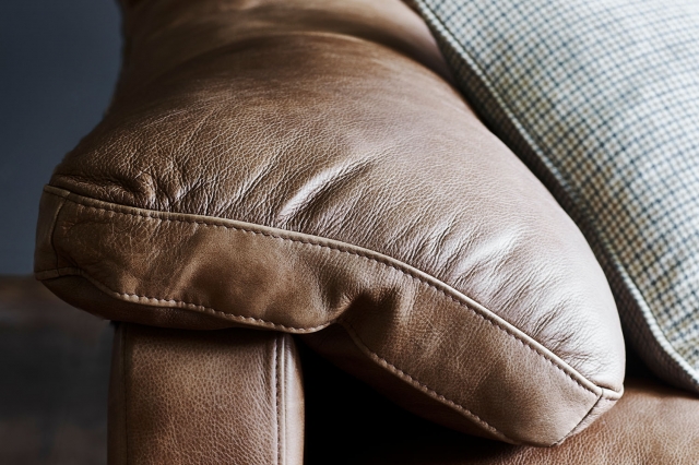 Leather snuggler 2024 chair