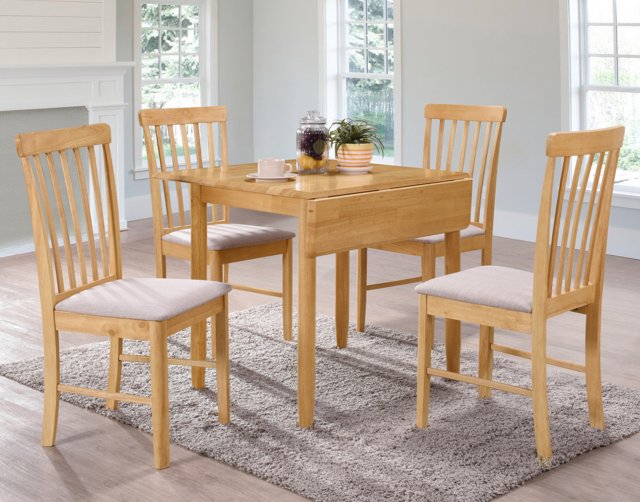 Square drop store leaf dining table