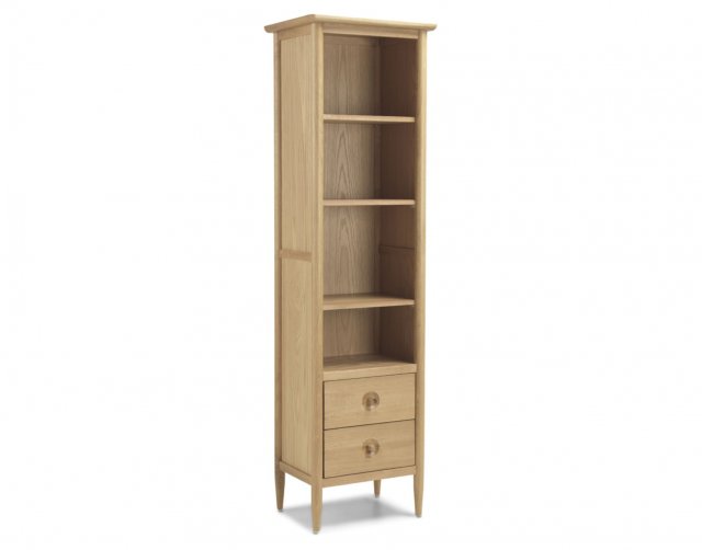 Slim solid clearance oak bookcase