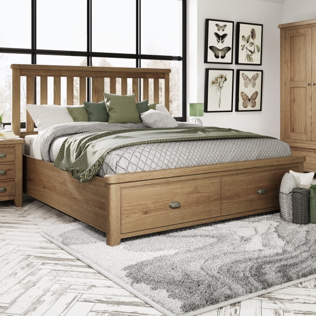 Wooden oak store bed