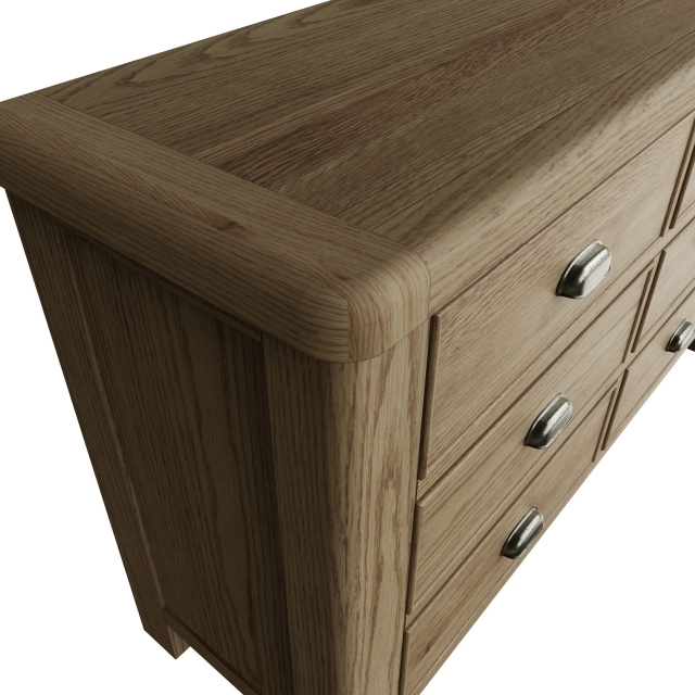 Smoked oak deals chest of drawers