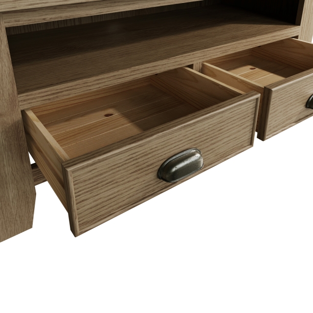 Smoked Oak Standard TV Unit - Furniture World