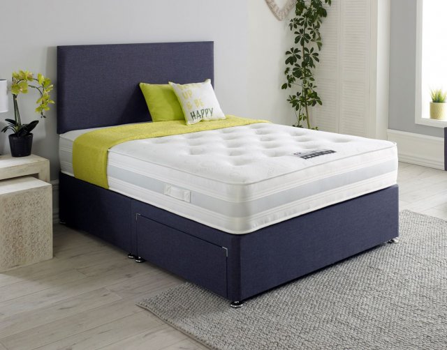 Divan bed shop with headboard