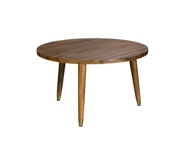 Taliya Mango Wood Round Coffee Table Talia Furniture World