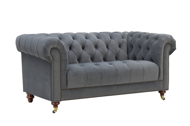 Fabric covered 2024 chesterfield sofa