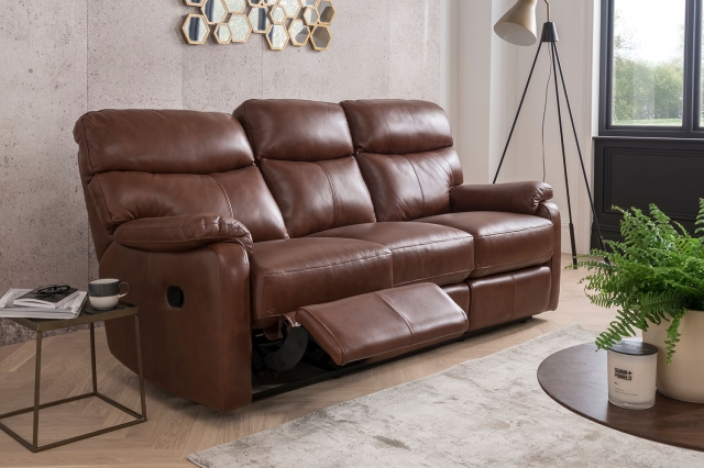 3 seater leather online recliner