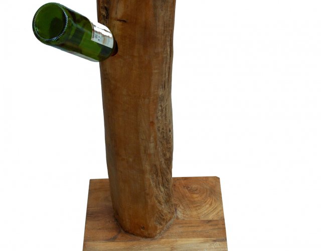 Freestanding Teak Branch Wine Rack for 8 Bottles - Furniture World