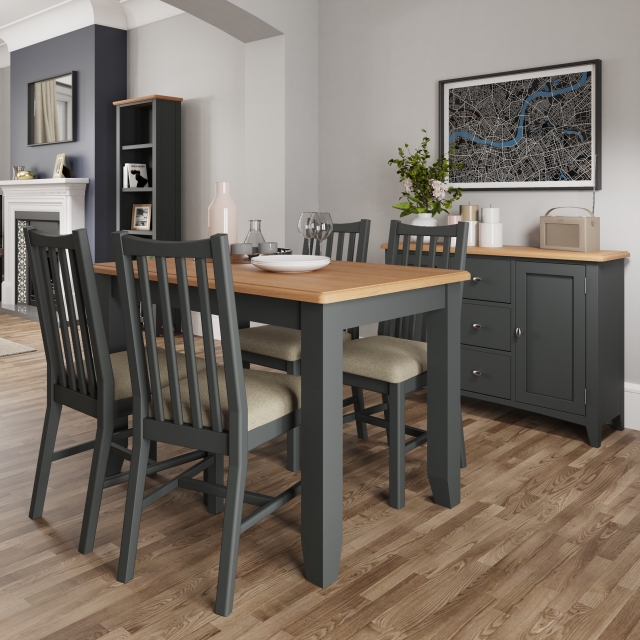 grey and oak dining table