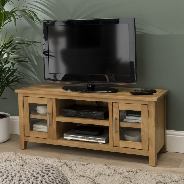 120cm oak tv deals unit