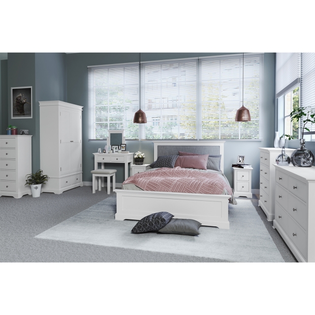 Oak City - Cotswold White 5 Drawer Narrow Chest - Furniture World
