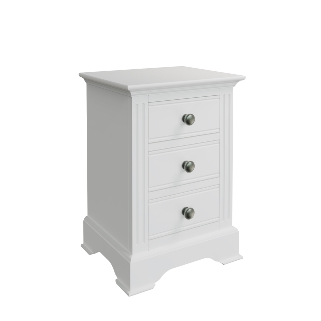 Oak City - Cotswold White Large Bedside Table - Furniture World