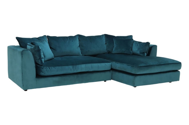 Velvet sofa deals l shape