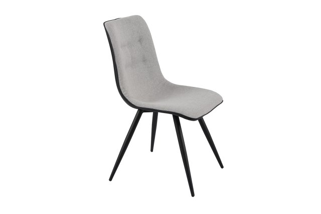 Caira Set of 6 Upholstered Dining Chairs in Grey Caira Set of 6 Upholstered Dining Chairs in Grey