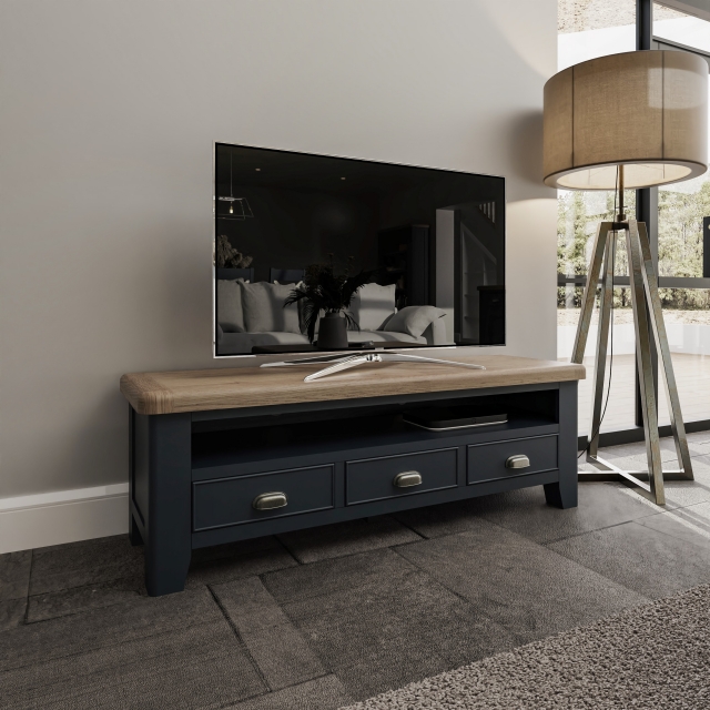 Blue oak store tv unit