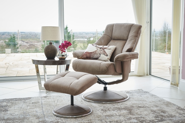 Denver Fabric Swivel Chair and Stool Furniture World