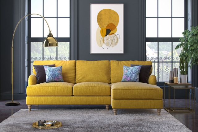 Mustard yellow sofa deals set