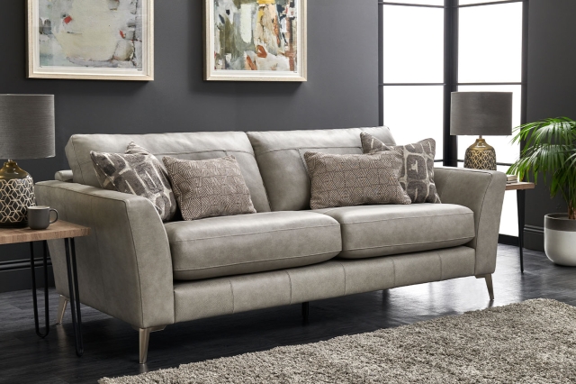 Sofa on sale gray leather