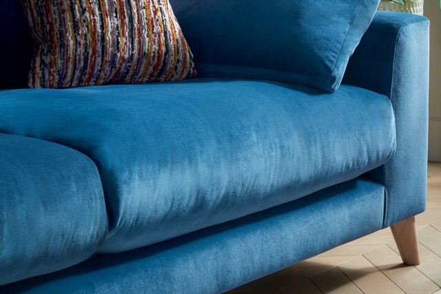 Medium blue online sofa