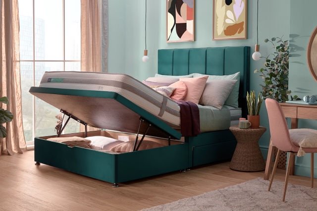 Teal on sale divan bed