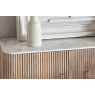 Baker Furniture Rufus Reeded Mango Wood & Marble Highboard