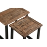 CFL Boston Reclaimed Wood Industrial Nest of Tables