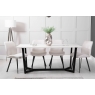 Kettle Interiors 1.8m White Marble Sintered Stone Dining Table