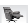 Annaghmore Furniture Evo Soft Touch Fabric 360 Swivel Dual Motor Electric Recliner Chair in Grey