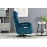 Annaghmore Furniture Evo Soft Touch Fabric 360 Swivel Dual Motor Electric Recliner Chair in Ocean Blue