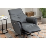 Annaghmore Furniture Nico Leather 360 Swivel Dual Motor Electric Recliner Chair in Anthracite Grey